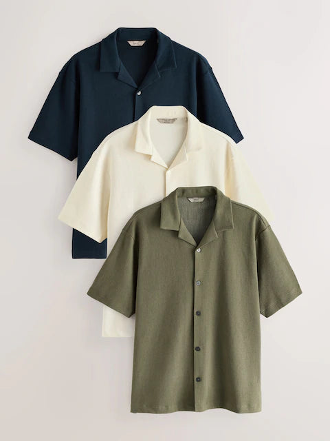 Sleeve Revere Collar Shirts