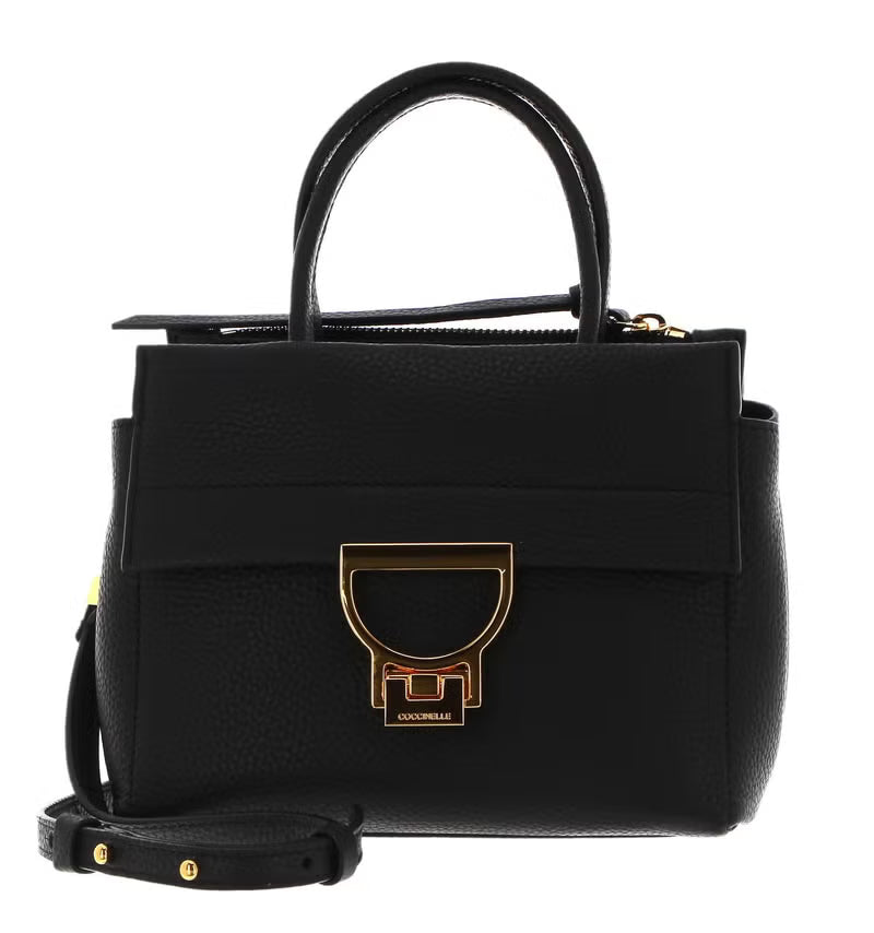 Black Leather Women's Handbag - FHIVORÉ