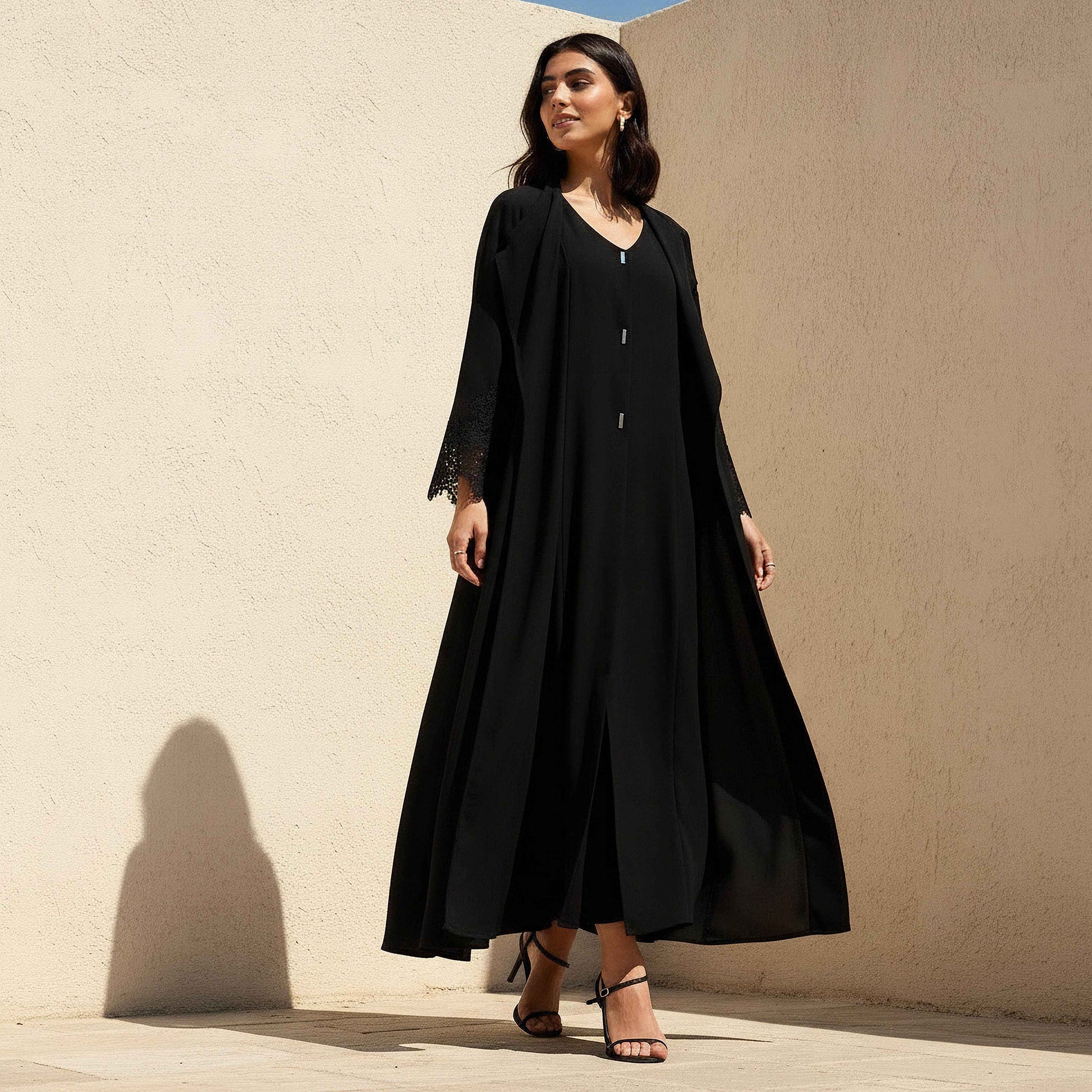 Premium Maxi Dress with Cover-Up - FHIVORÉ