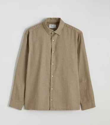 Textured Dobby Long Sleeve Shirt - FHIVORÉ
